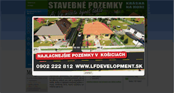 Desktop Screenshot of lfdevelopment.sk